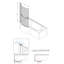 Suresh 1400mm H P Shape Bath Screen with Clear Glass-206231032