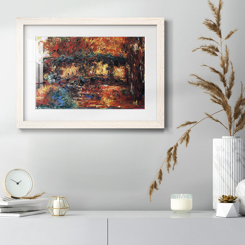 Le pont japonais # 2 par Monet, reproduction d'art sur papier, Blanc, H 28 po x l 42 po x P 1,5 po