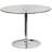 Caitlan 39.25'' Round Glass Dining Table with 29''H Chrome Base