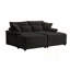 Ensemble de chaise longue double avec repose-pieds réversible - Velours côtelé doux, rangement, port USB, siège / table multifonctionnel, pour le salon-2116914081