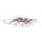 Pistils Metal Bouquet Acrylic Square Decorative Tray-121429442