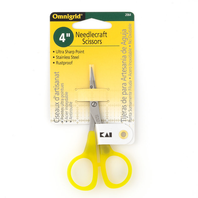 Omnigrid 4-Inch Needlecraft Scissors, Ultra Sharp Point, Stainless Steel