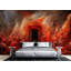 Papier peint abstrait avec grottes rouges-94401146