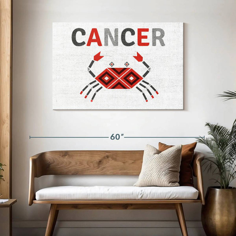 Adella Cancer Zodiac, 30" H x 45" W