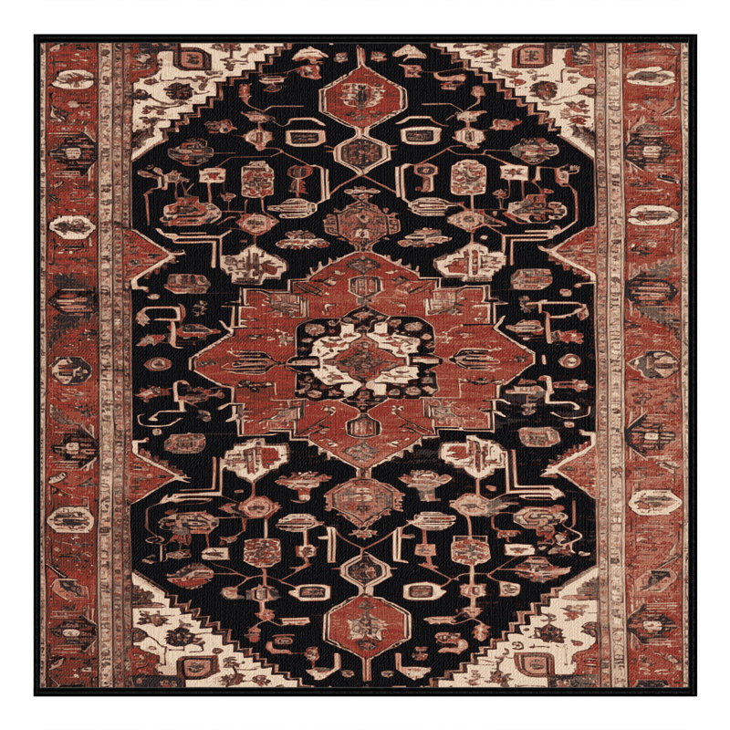 Tapis brun lavable à la machine, Rectangle de 5 pi x 8 pi