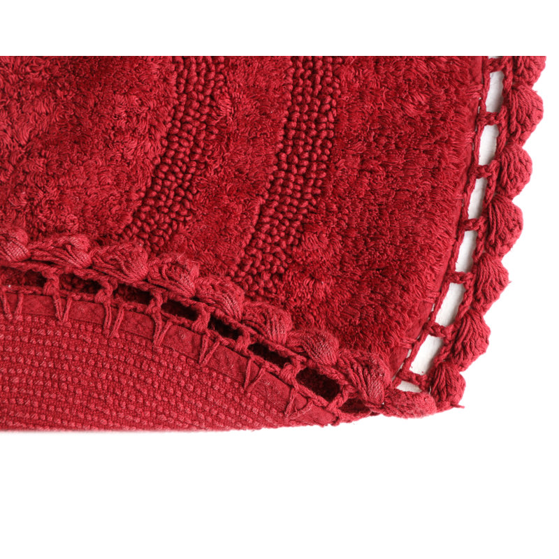 Tapis pour salle de bain Akiera Luna, Rouge