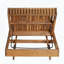 Chaise longue en bois d'acacia avec dossier réglable à 6 positions et coussin gris foncé-434493389