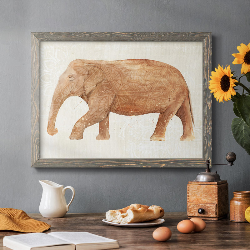 Éléphant sagesse II, reproduction d'art sur toile, Gris, H 26 po x l 38 po