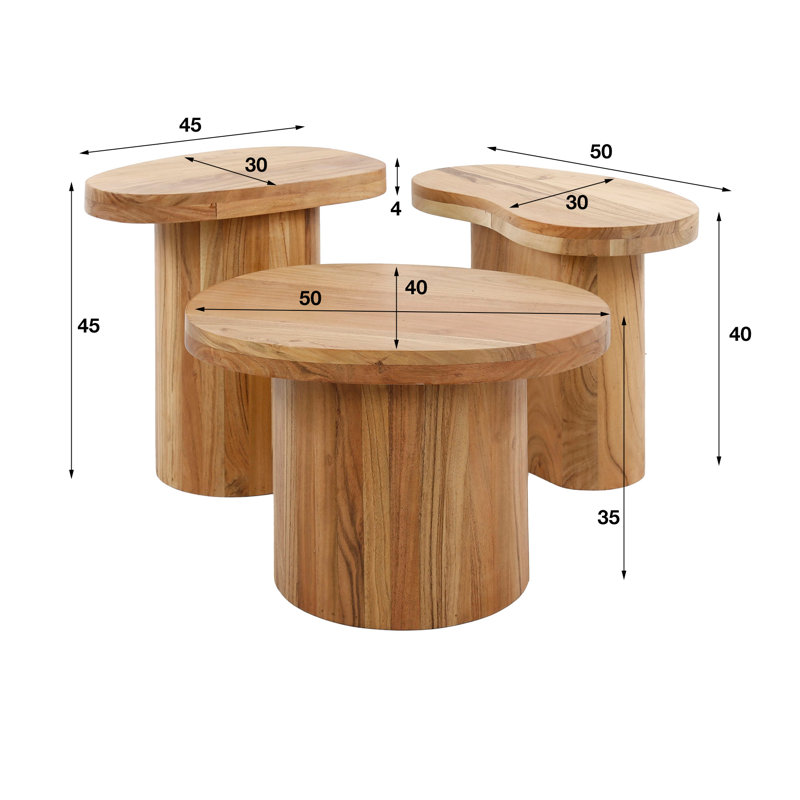 Eguntola Solid Wood Coffee Table