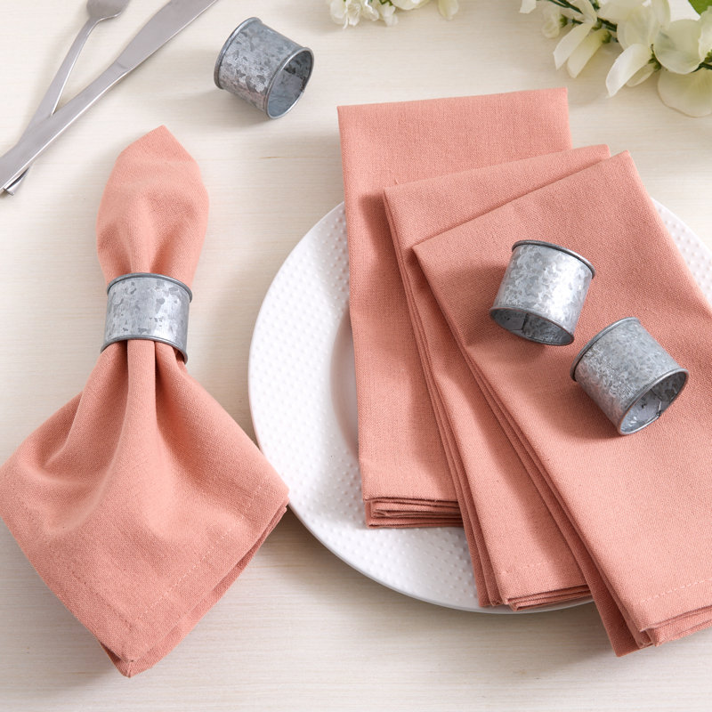 Ensemble de serviettes de table en coton / 4, Orange