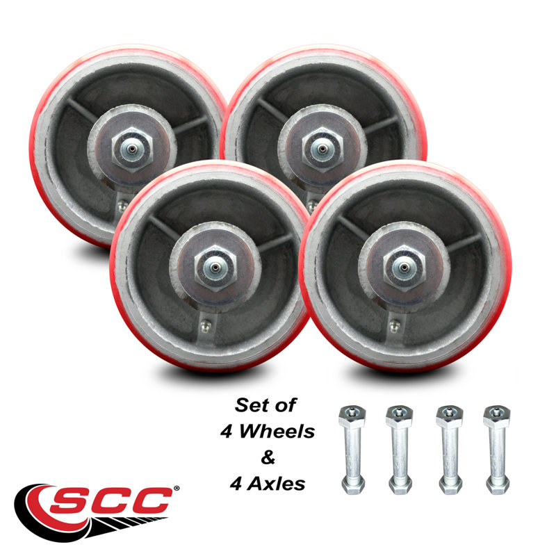 Portable Storage Container Replacement Wheel with Zerk Axle Nuts