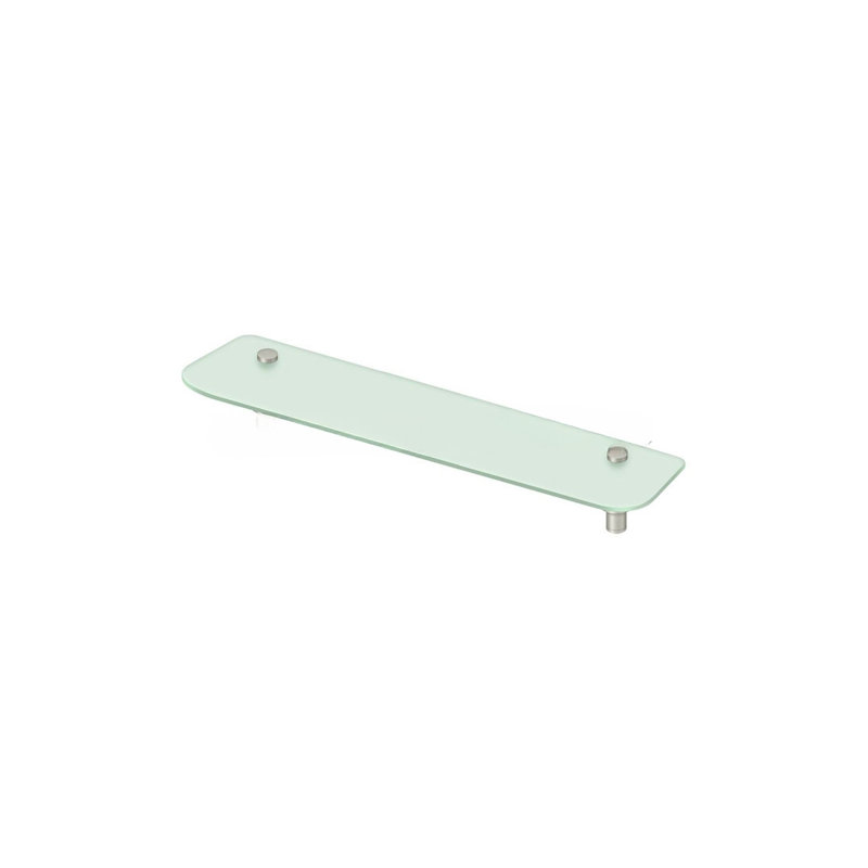 Deltana BBS2750-15 27-5/8" Frosted Glass Shelf BBS Series in Brushed Nickel
