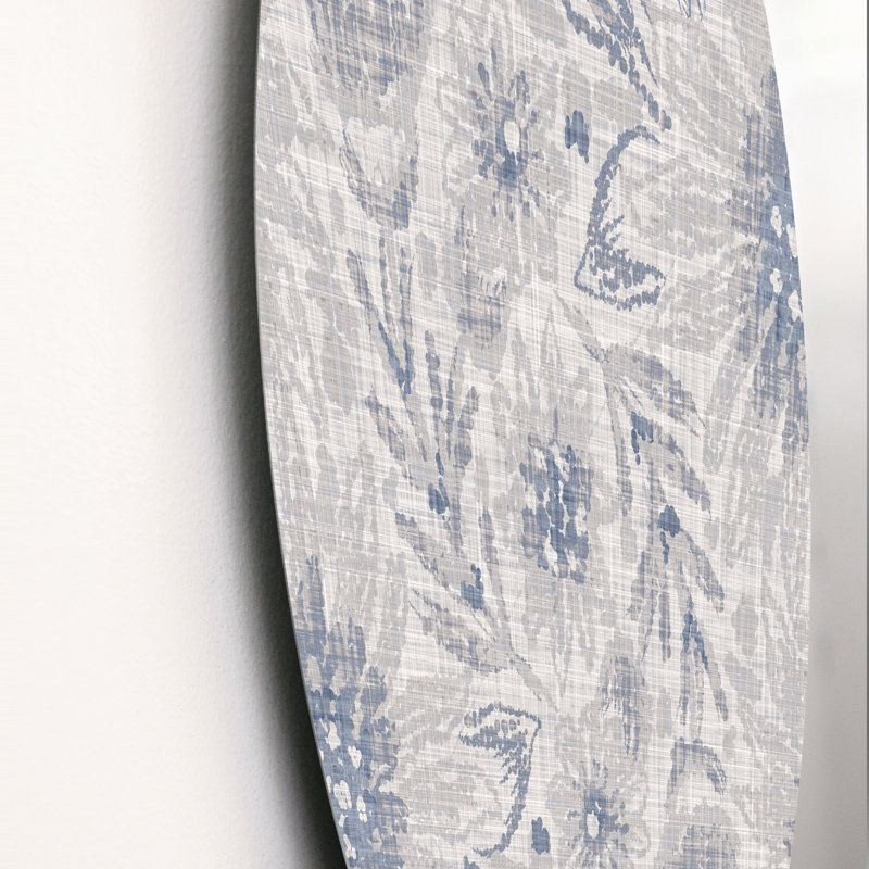 Art mural rétro en forme de fleur de campagne bleue rétro, H 11 po x l 11 po x P 1 po