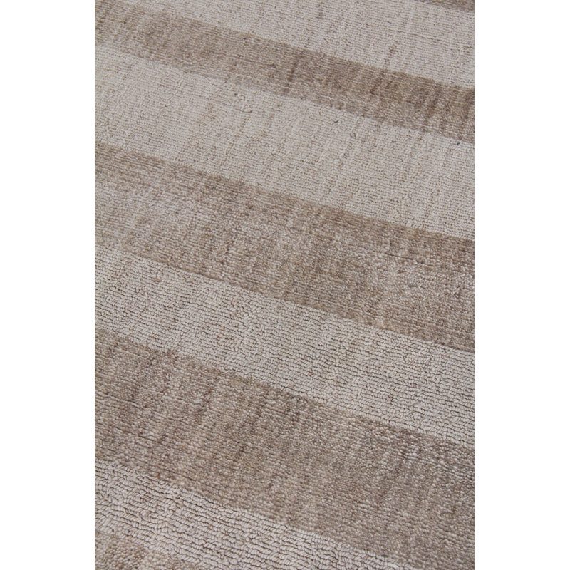 Robin Striped Area Rug in Taupe, Rectangle 6' x 9'