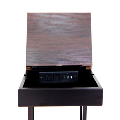 Khaidyn End Table and Built-In Outlets