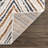 Rectangle Courtdale Chevron Machine Woven Polyester Area Rug in Blue/Brown-415915843