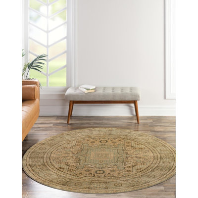 Tapis de style oriental vert clair Ophelia