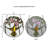 10"H Hummingbird and Hibiscus Round Stained Glass Window Panel