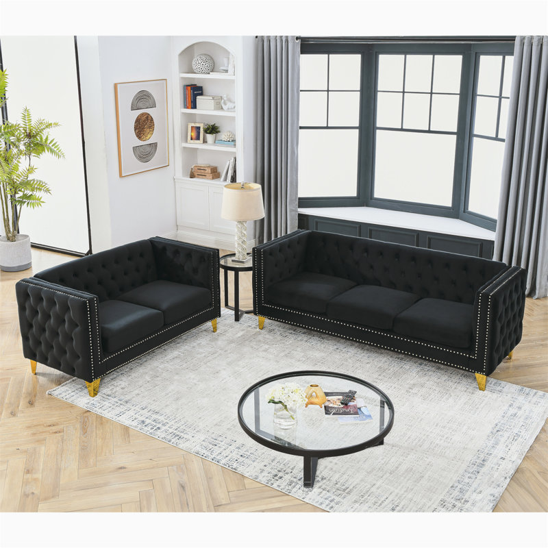 Ensemble de canapé luxueux en velours pour le confort et le style, idéal pour n'importe quelle pièce
