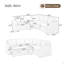 Canapé-lit modulaire en forme de L Canapé modulaire rembourré en L de 81,9 po avec canapé-lit et compartiment de rangement caché-1925250433