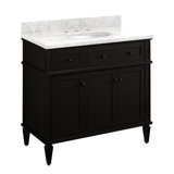 Elmdale 36" Freestanding Mahogany Single Basin Vanity  Oval Undermount Sink - 8" Faucet Holes