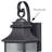 Arhire 16.25 in. H 1-Light Oil Rubbed Bronze Dusk to Dawn Sensor Traditional Outdoor Wall Sconce, Durable Steel, Clear Wrinkle Glass Shade for Exterior Porch Patio Front Door or Garage-1240814546