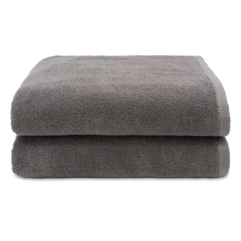 Midweight Bath Towel, Charcoal