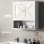 Armoire de salle de bain - thème, fixation murale avec tablettes réglables, armoire de rangement blanche, design, tablettes