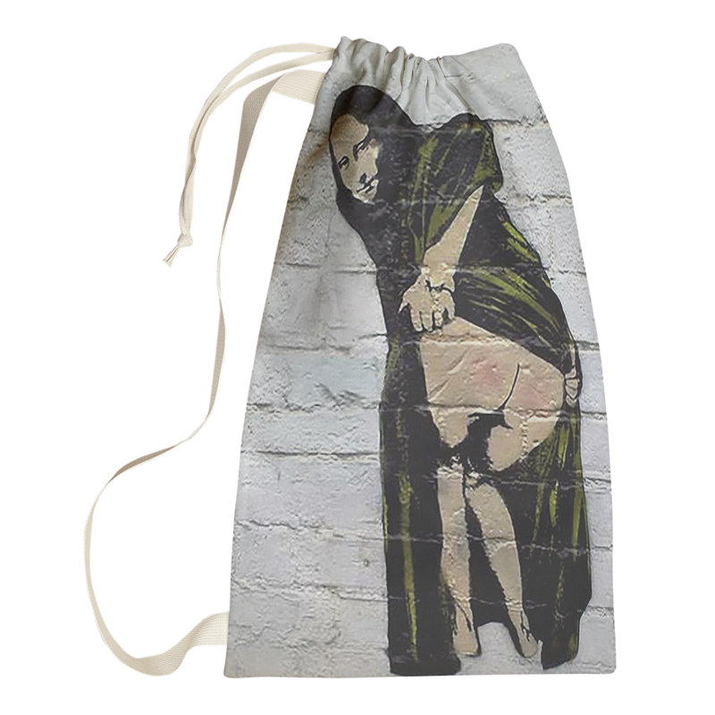 Fabric Laundry Bag with Handles, Small (29" H x 18" W x 1" D)