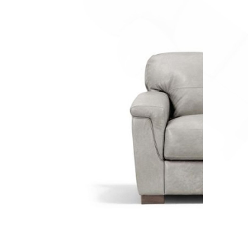 Fauteuil en cuir beige