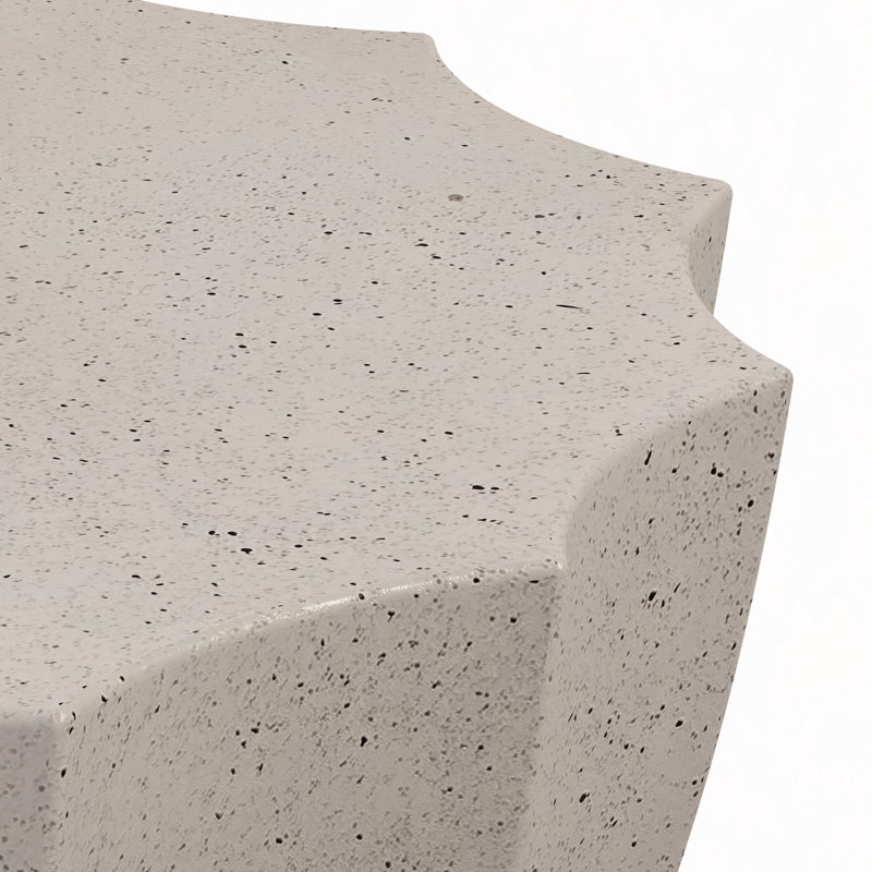 Table basse imperméable 35,43 po pour l'extérieur et l'intérieur, conception en ciment Mgo durable, convient aux terrasses, jardins, arrière-cours et salons