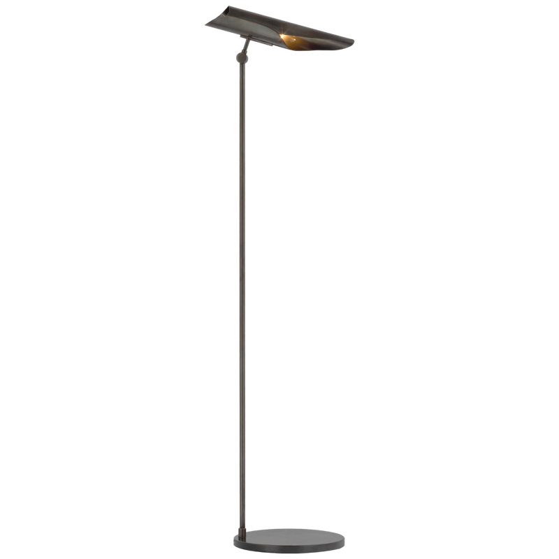 Flore Task Floor Lamp, Black, Gun Metal