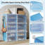 Armoire de rangement pour chaussures modulaire en plastique avec portes et cubes-1231437396