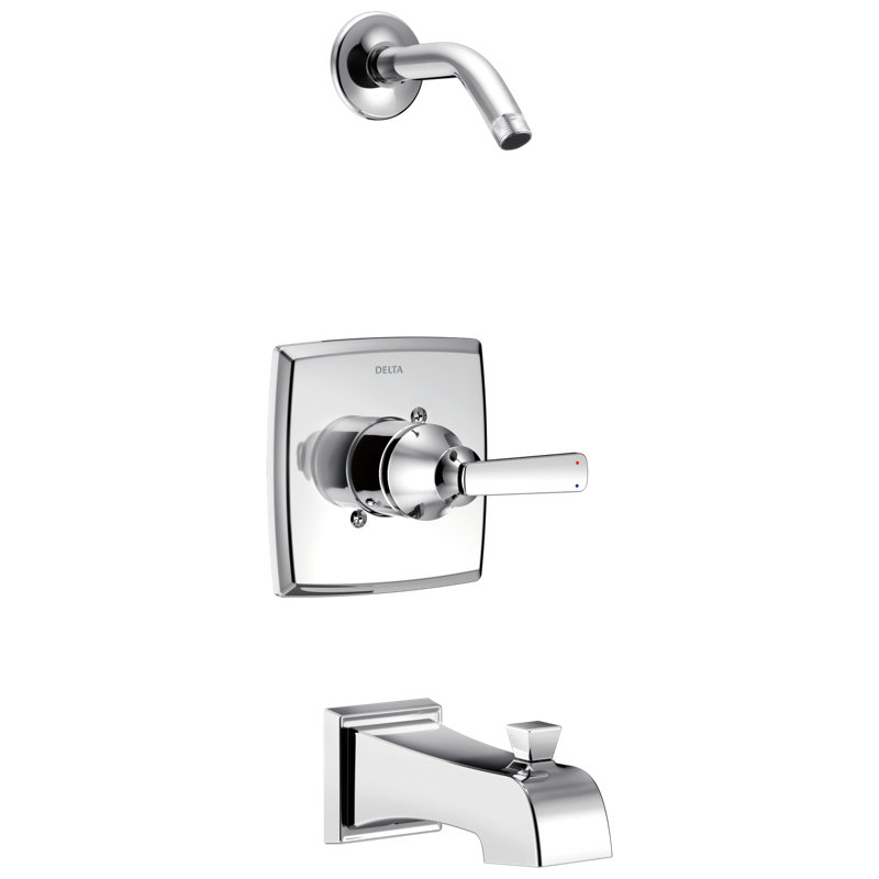 Ashlyn Pressure Balance Tub and Shower Trim with Monitor, Champagne Bronze