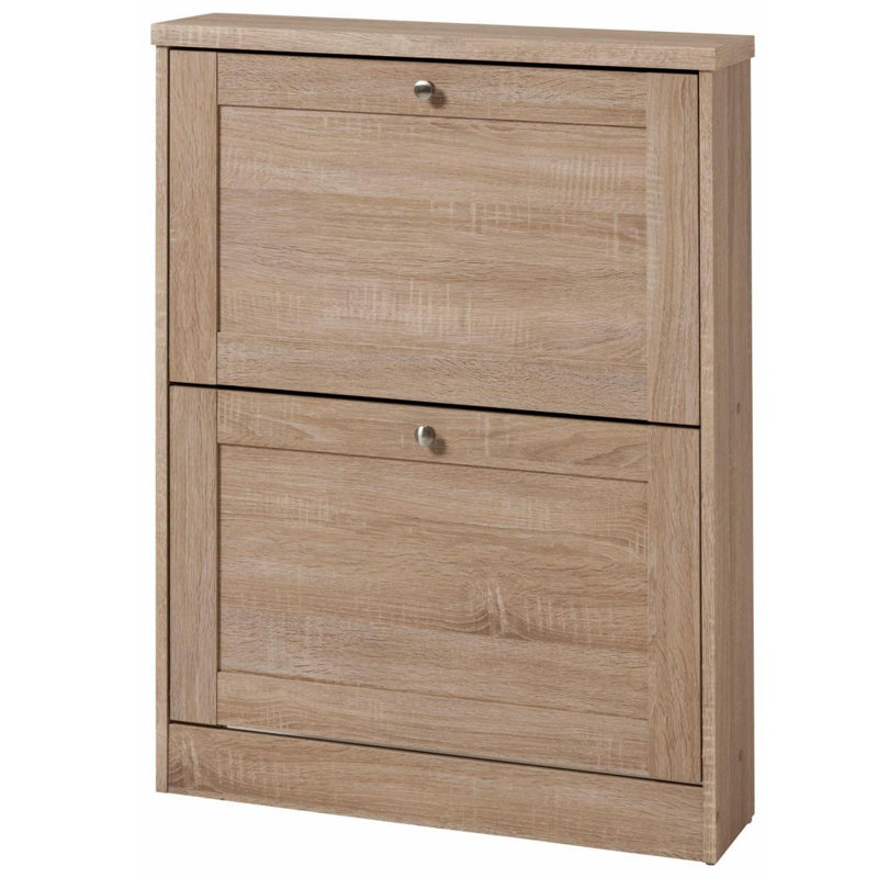 8 Pair Flip Down Shoe Storage, Sonoma Oak