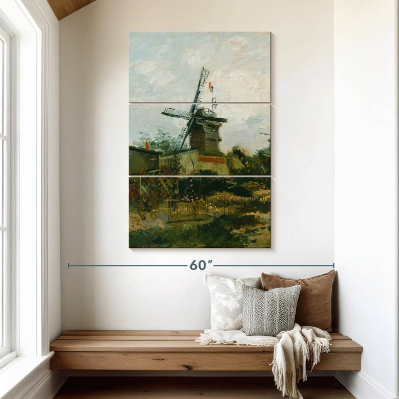 Lilie Windmills On Montmartre, 50" H x 32" W