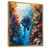 Toile avec cadre flottant or