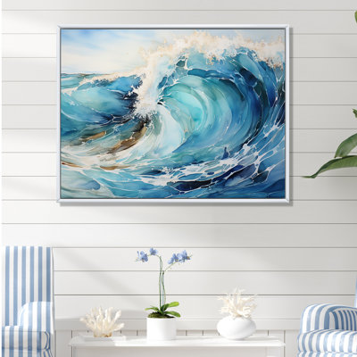 «Blue Wave Ocean Storm I» sur toile