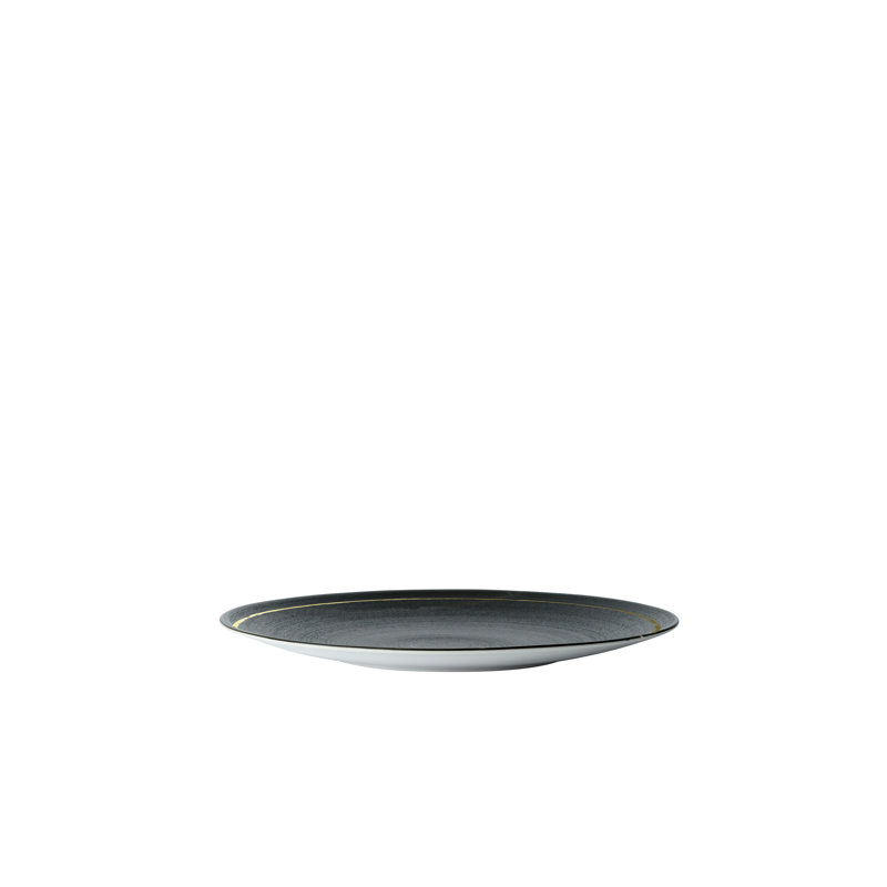 Sketch Handmade Bone China Dinner Plate, Charcoal