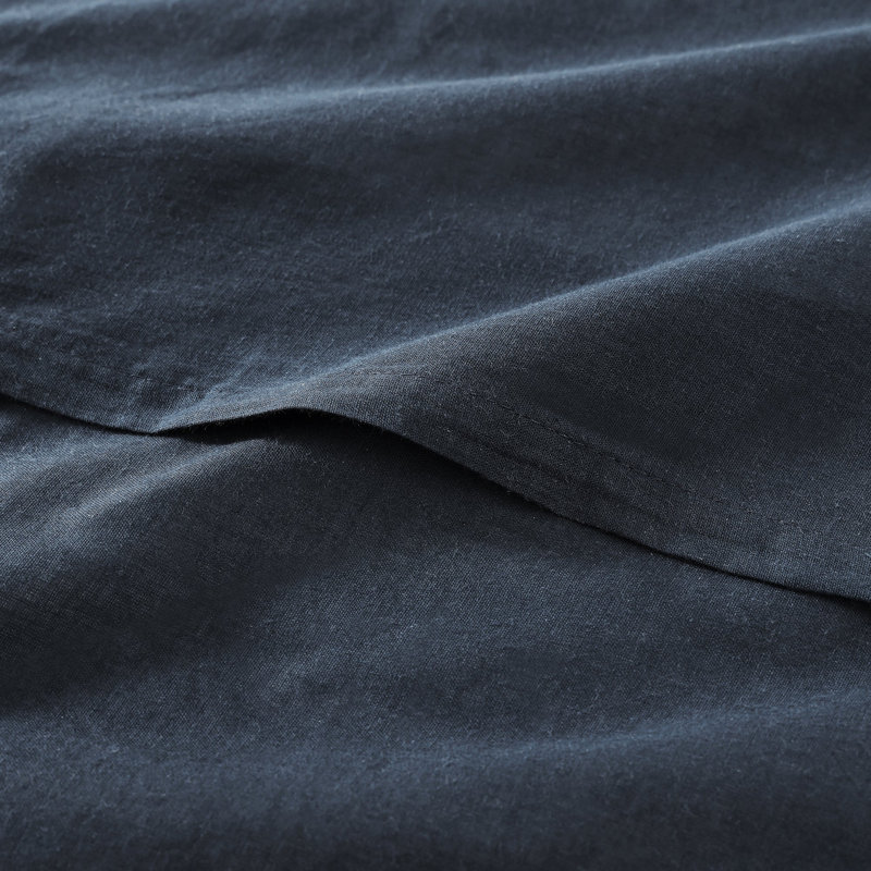 Navy Full Cotton Diamond Quilted Quilt Set