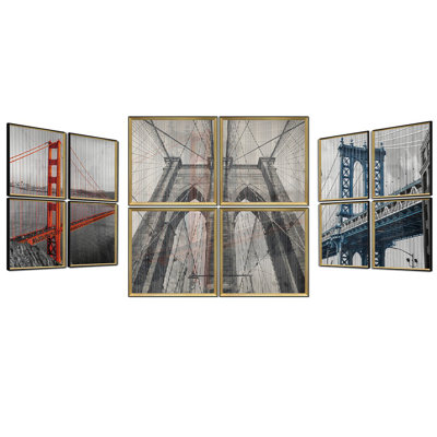 Ensemble de décoration murale cinématique 4 pièces bridge