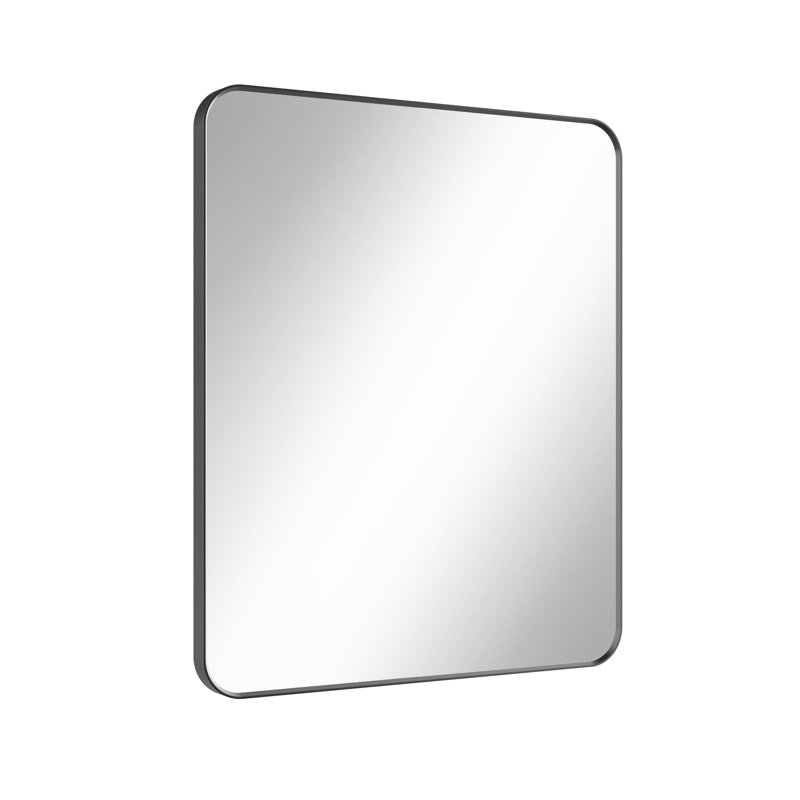 Miroir de salle de bain 30 po x 36 po, Noir mat