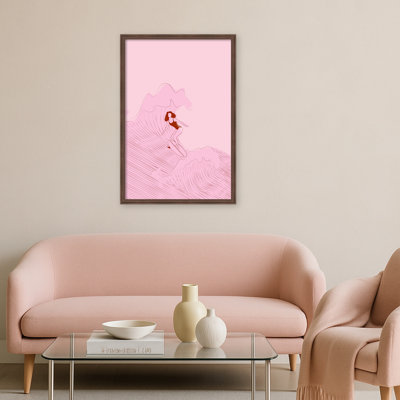 «Pinkwave» par Treechild, reproduction d'art sur toile encadrée