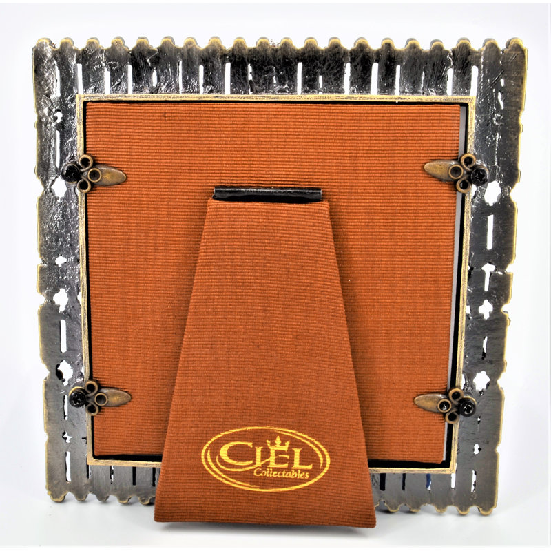 Dias Metal Beaded Picture Frame, Brown