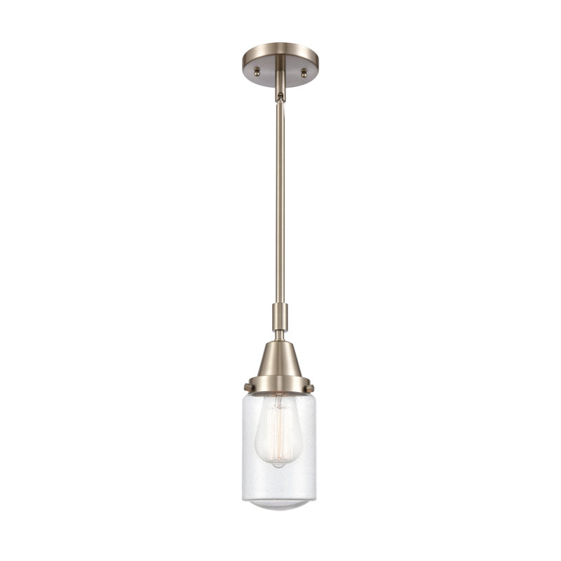 Luminaire suspendu cylindrique à 1 lumière Saroyan, Nickel satiné brossé, DEL