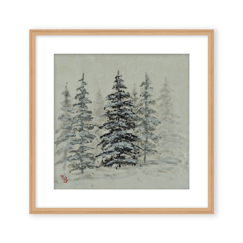 Nature Inspired "Serene Grove" Canvas Wall Art By , 12" H x 12" W, Framed Canvas, Brown
