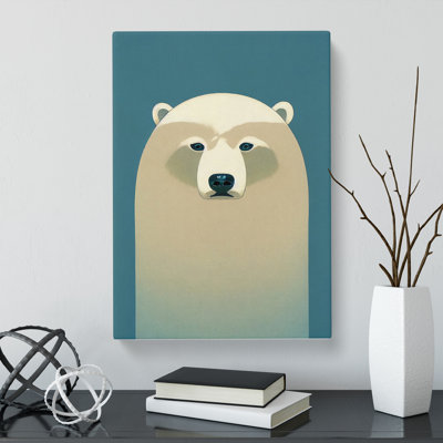 Belton Polar Bear Minimalistic Vol.2 - Wrapped Canvas