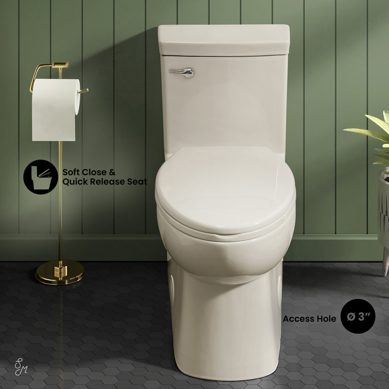 Classe One-Piece Toilet, Left, Bisque