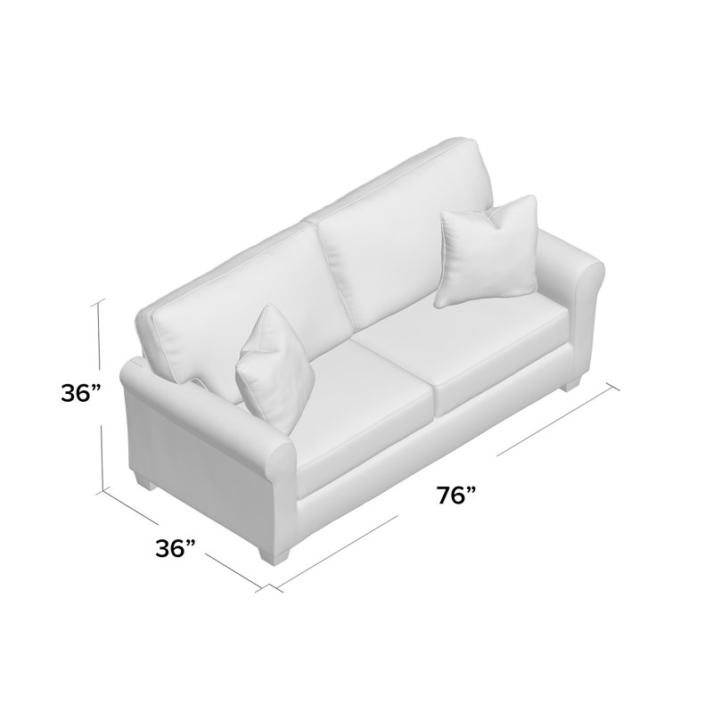 Shannon Upholstered 36'' Sleeper Sofa, Snow Ivory Performance, Espresso