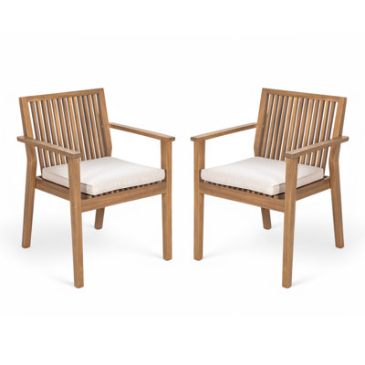 Outdoor Patio Acacia Wood Club Chair,Dining Chair